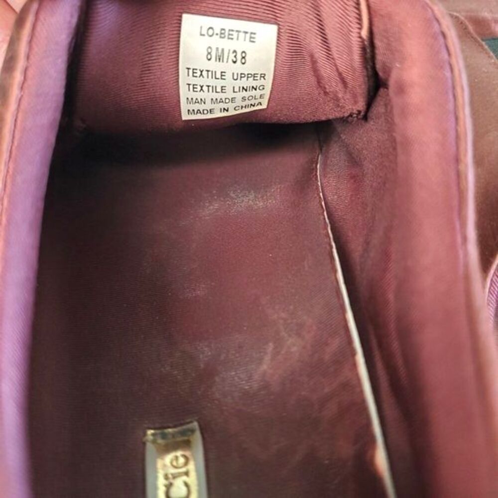 Louise Et Cie Lo-Bette  Burgundy Satin Sneakers Womens Flats Casual Street Sz 8 - Picture 9 of 10